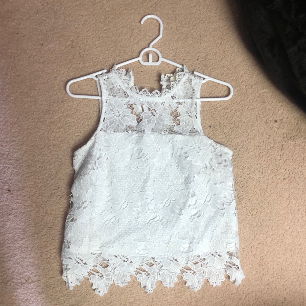 White lace blouse